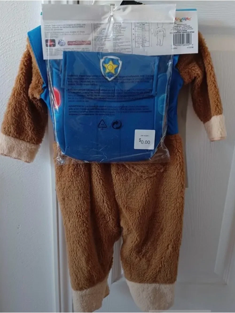 Size 12-18 month Paw Patrol Halloween costume